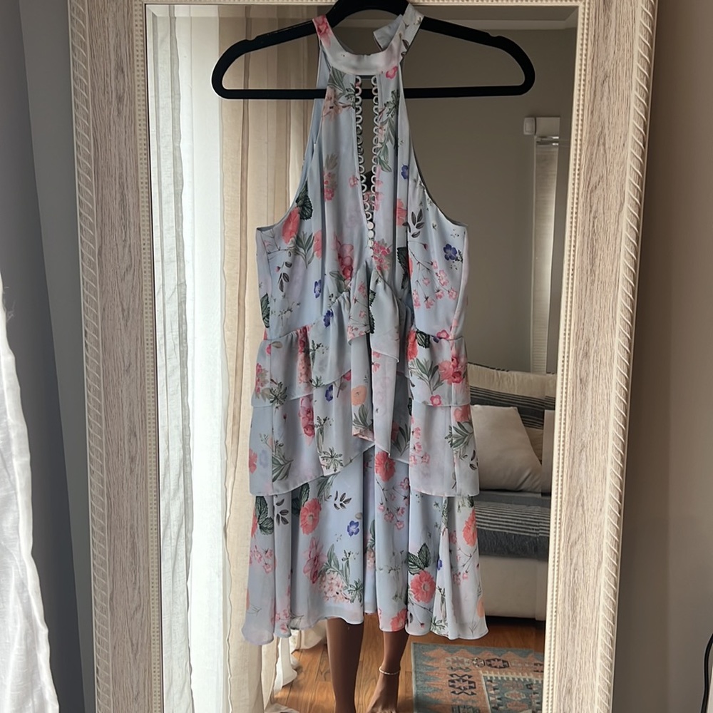 Light blue floral express dress
